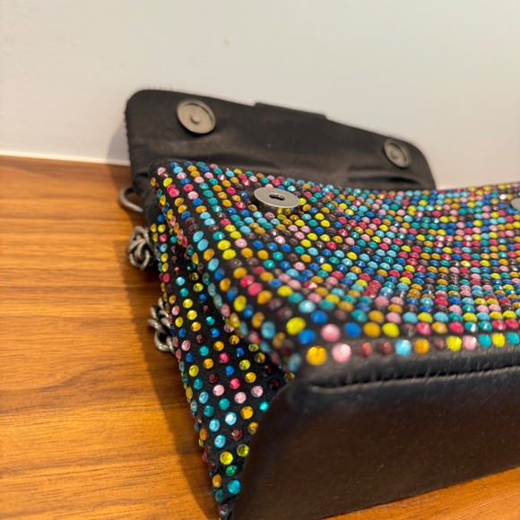 Kurt Gieger Colourful Rhinestone Bag with Black Trim - Picture 2 of 14